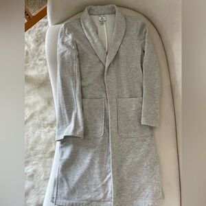 Susina Cotton Long Grey Coat Size XXS